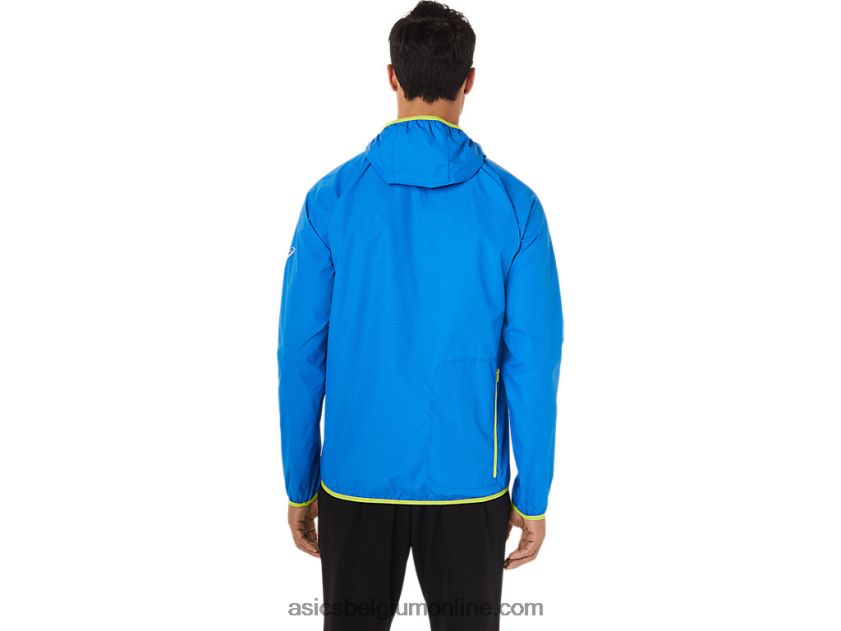 opvouwbare jas voor heren V6HXR21712 elektrisch blauwe spacedye/limoenschil Asics