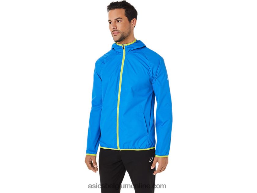 opvouwbare jas voor heren V6HXR21712 elektrisch blauwe spacedye/limoenschil Asics