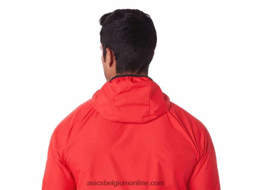 opvouwbare jas voor heren V6HXR21822 elektrisch rood/zwart Asics