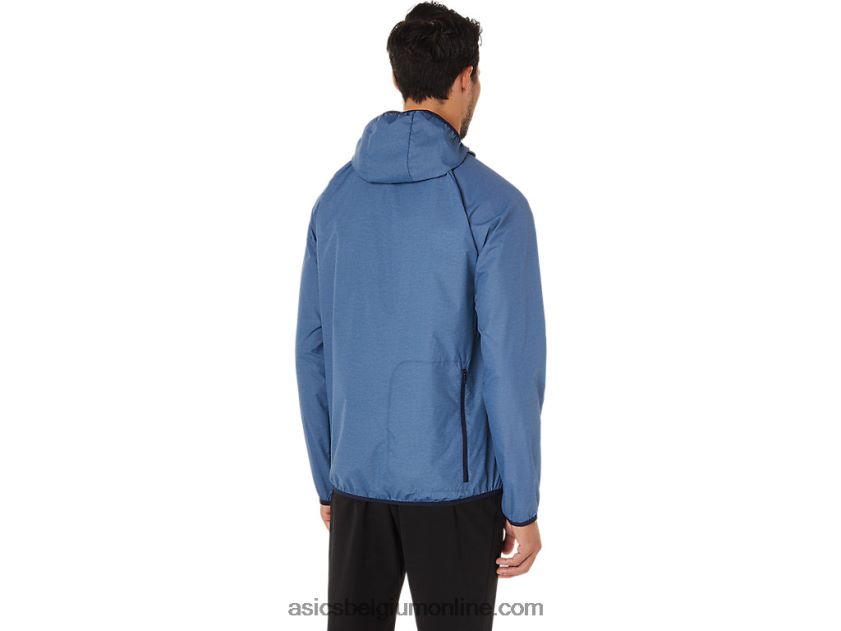opvouwbare jas voor heren V6HXR21829 storm blauwe heather/peacoat Asics