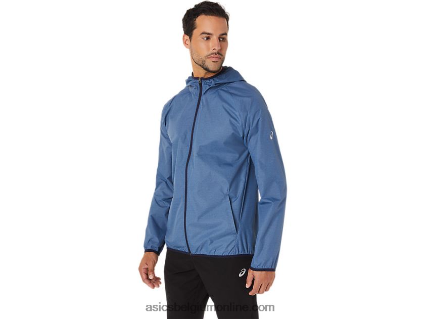 opvouwbare jas voor heren V6HXR21829 storm blauwe heather/peacoat Asics