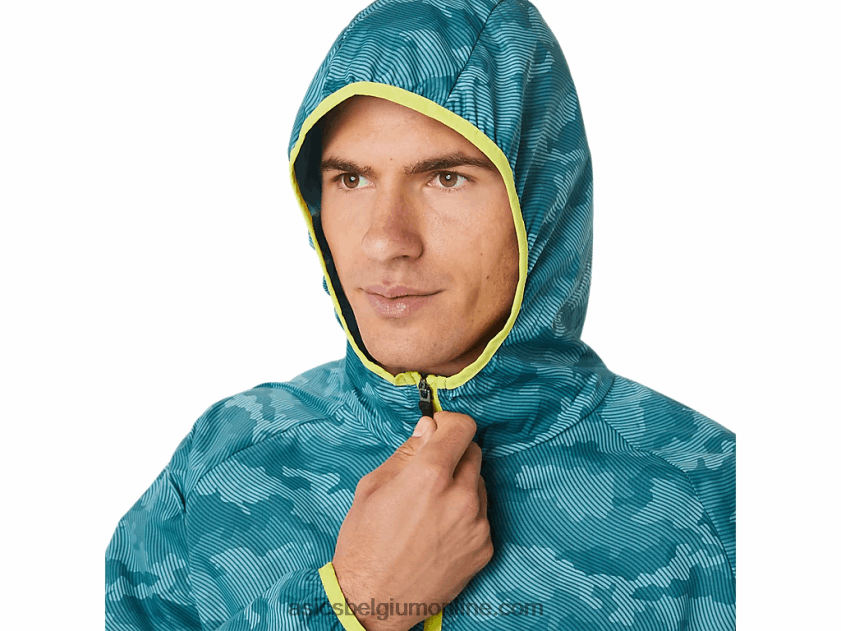 opvouwbare jas voor heren V6HXR21893 mistige dennenprint/zure yuzu Asics
