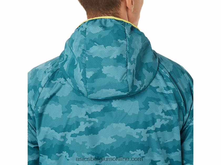 opvouwbare jas voor heren V6HXR21893 mistige dennenprint/zure yuzu Asics