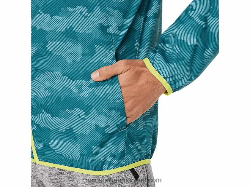 opvouwbare jas voor heren V6HXR21893 mistige dennenprint/zure yuzu Asics