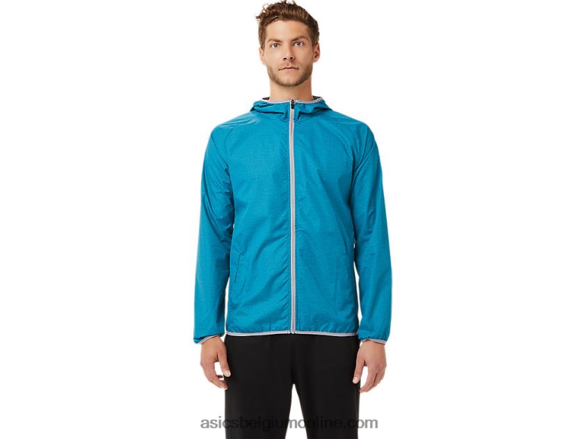 opvouwbare jas voor heren V6HXR22027 blauwgroen heide/bladrots Asics