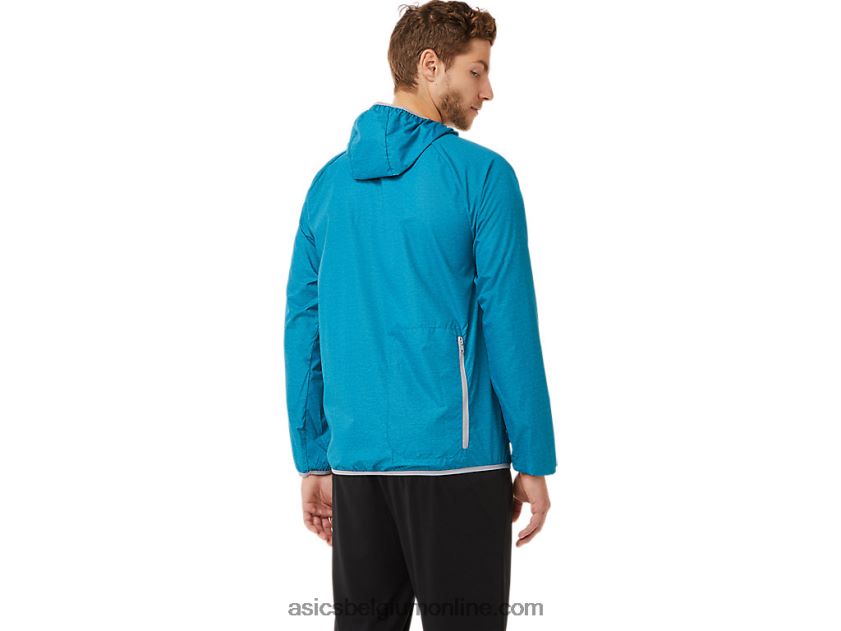 opvouwbare jas voor heren V6HXR22027 blauwgroen heide/bladrots Asics