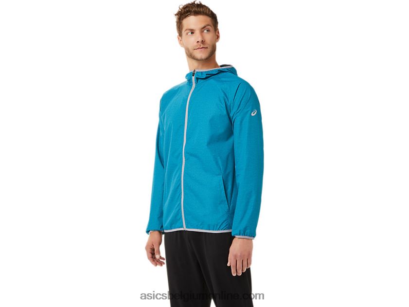 opvouwbare jas voor heren V6HXR22027 blauwgroen heide/bladrots Asics