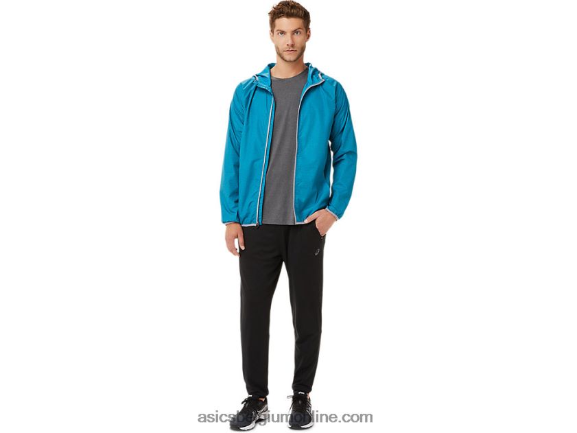 opvouwbare jas voor heren V6HXR22027 blauwgroen heide/bladrots Asics