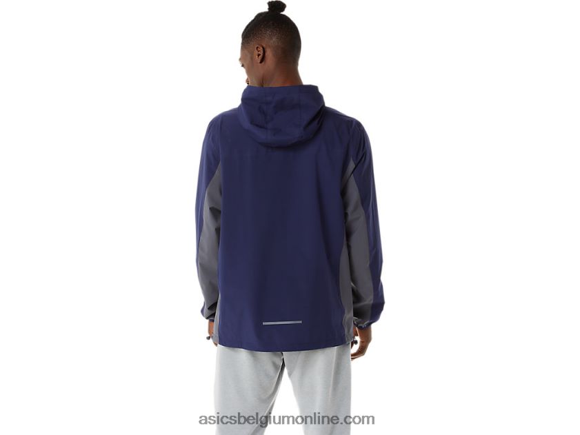 waterdichte jas voor heren V6HXR21401 peacoat/drager grijs Asics