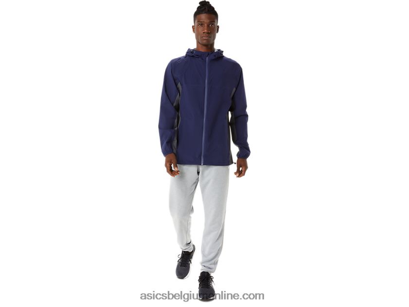 waterdichte jas voor heren V6HXR21401 peacoat/drager grijs Asics