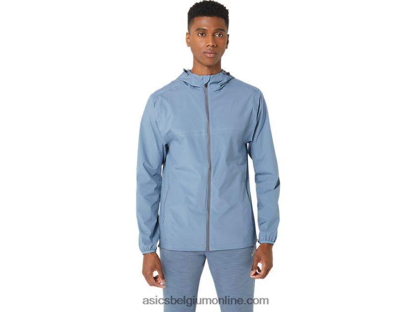 waterdichte jas voor heren V6HXR2214 staalblauw/dragergrijs Asics