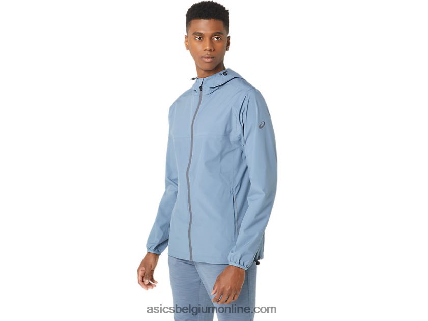 waterdichte jas voor heren V6HXR2214 staalblauw/dragergrijs Asics