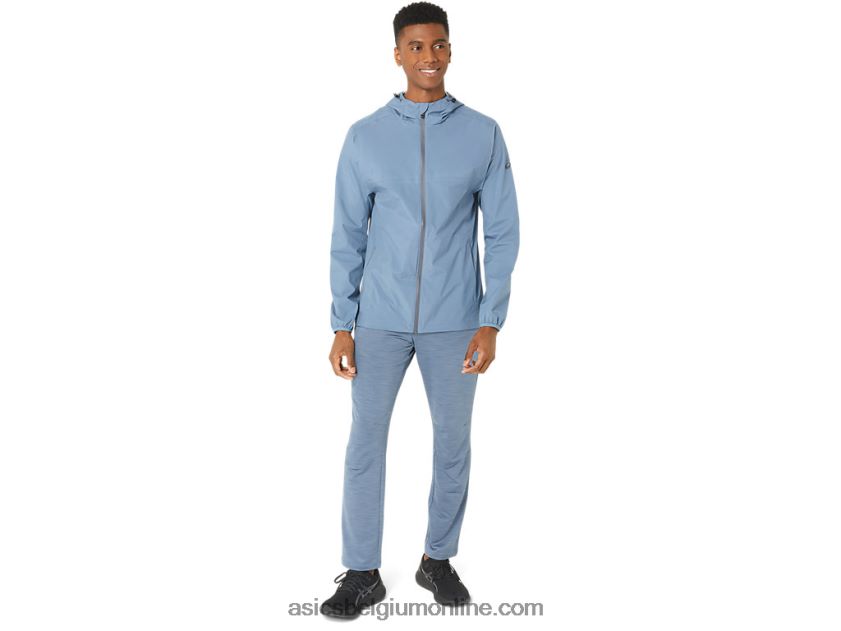 waterdichte jas voor heren V6HXR2214 staalblauw/dragergrijs Asics