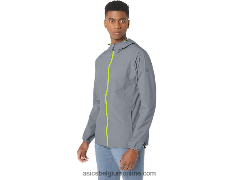 waterdichte jas voor heren V6HXR2246 bladsteen/limoenschil Asics