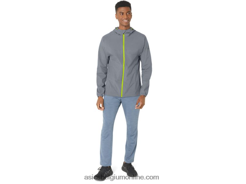 waterdichte jas voor heren V6HXR2246 bladsteen/limoenschil Asics