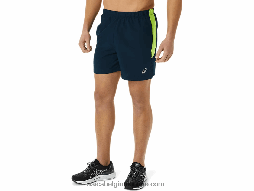 5in pr lyte short voor heren V6HXR21355 frans blauw/gevarengroen Asics