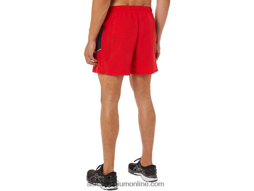 5in pr lyte short voor heren V6HXR21824 elektrisch rood heather/grijs Asics