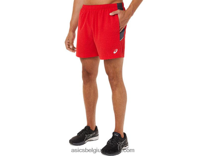 5in pr lyte short voor heren V6HXR21824 elektrisch rood heather/grijs Asics