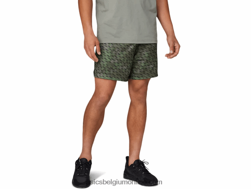 7in gebreide trainingsshort voor heren V6HXR21784 korstmos groen Asics