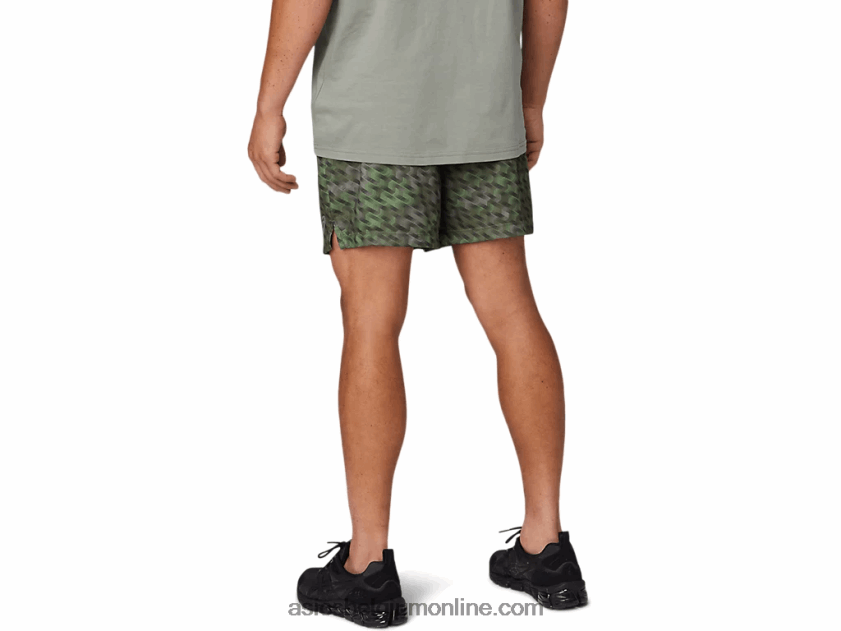 7in gebreide trainingsshort voor heren V6HXR21784 korstmos groen Asics
