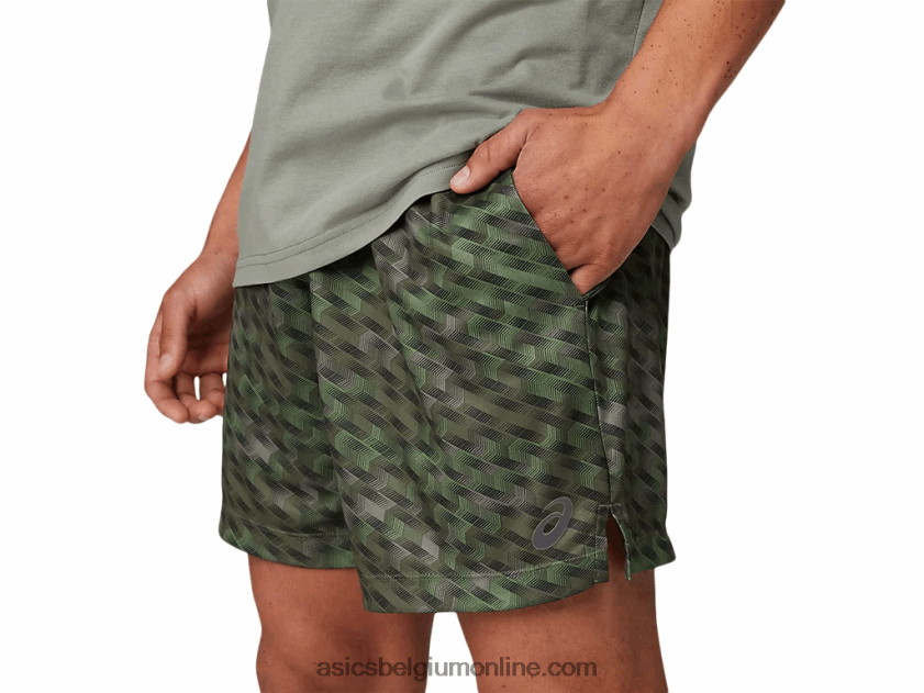7in gebreide trainingsshort voor heren V6HXR21784 korstmos groen Asics