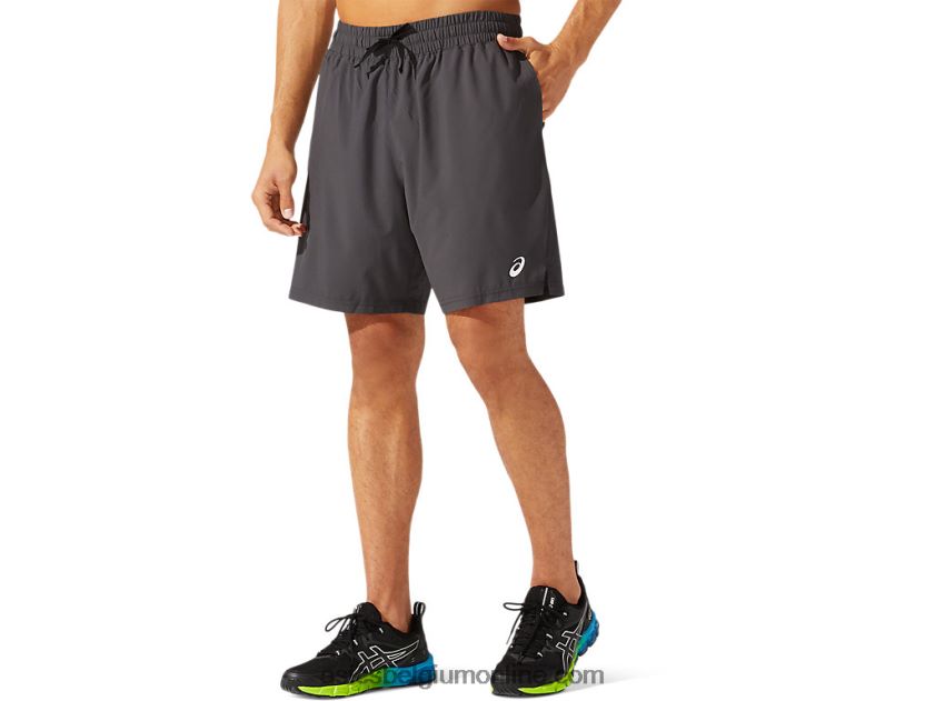 7in geweven train short voor heren V6HXR21786 grafiet grijs Asics
