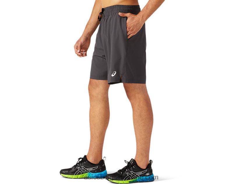 7in geweven train short voor heren V6HXR21786 grafiet grijs Asics