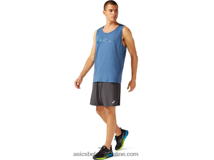 7in geweven train short voor heren V6HXR21786 grafiet grijs Asics