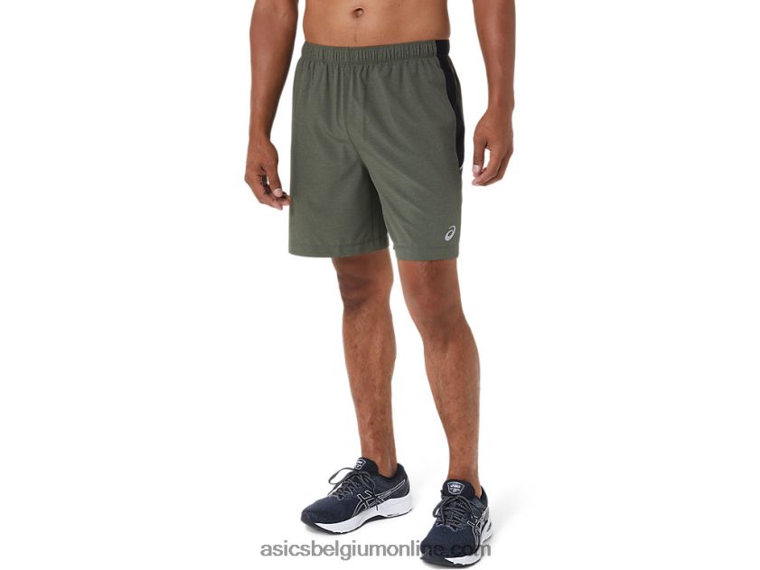 7in pr lyte short voor heren V6HXR21022 mantel groen htr/perf zwart Asics