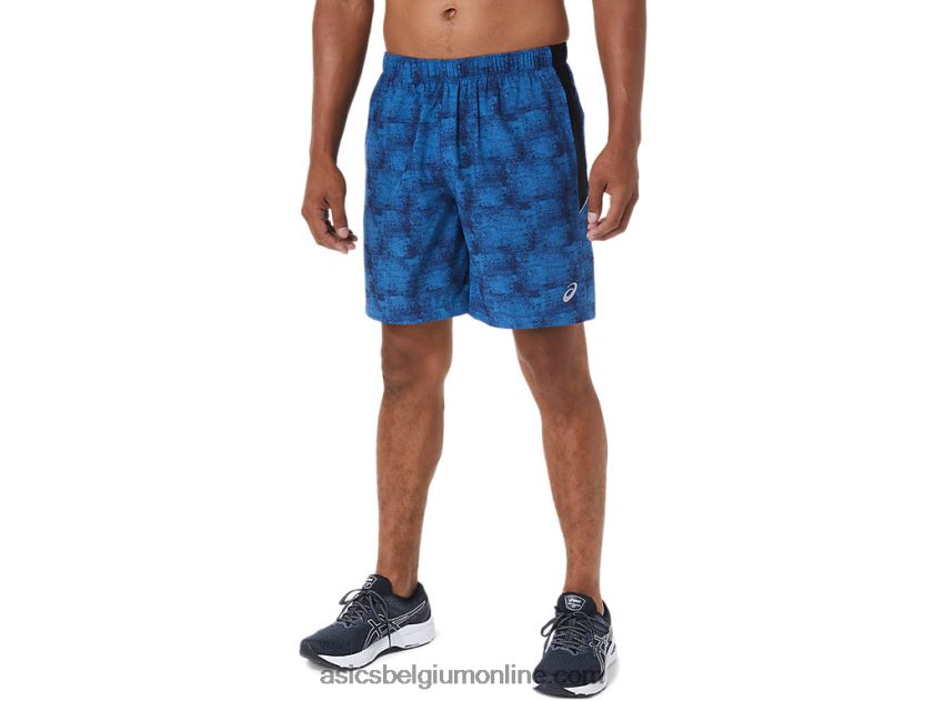 7in pr lyte short voor heren V6HXR21029 tie dye blauw/perf zwart Asics