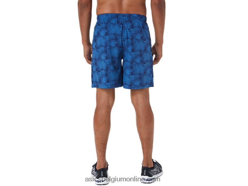 7in pr lyte short voor heren V6HXR21029 tie dye blauw/perf zwart Asics