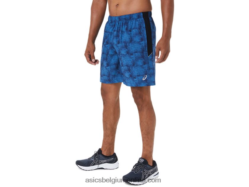 7in pr lyte short voor heren V6HXR21029 tie dye blauw/perf zwart Asics