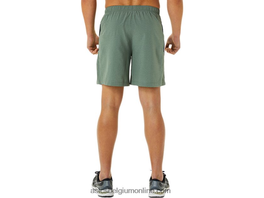 7in pr lyte short voor heren V6HXR21362 korstmos groene print/frans blauw Asics