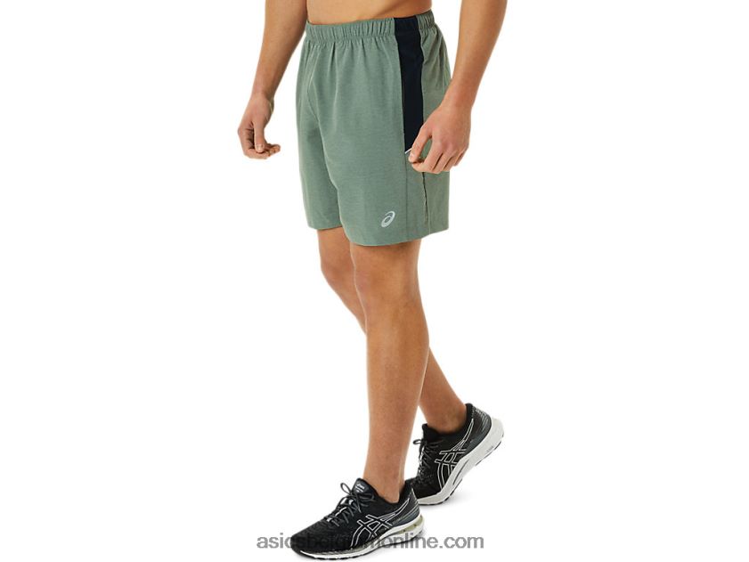 7in pr lyte short voor heren V6HXR21362 korstmos groene print/frans blauw Asics