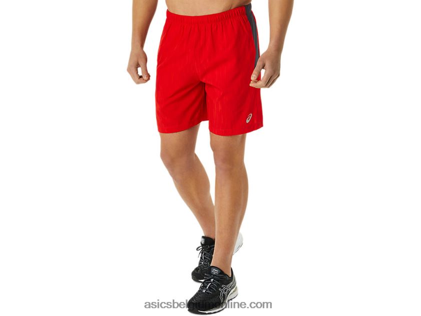 7in pr lyte short voor heren V6HXR21364 vurig rode print/drager grijs Asics