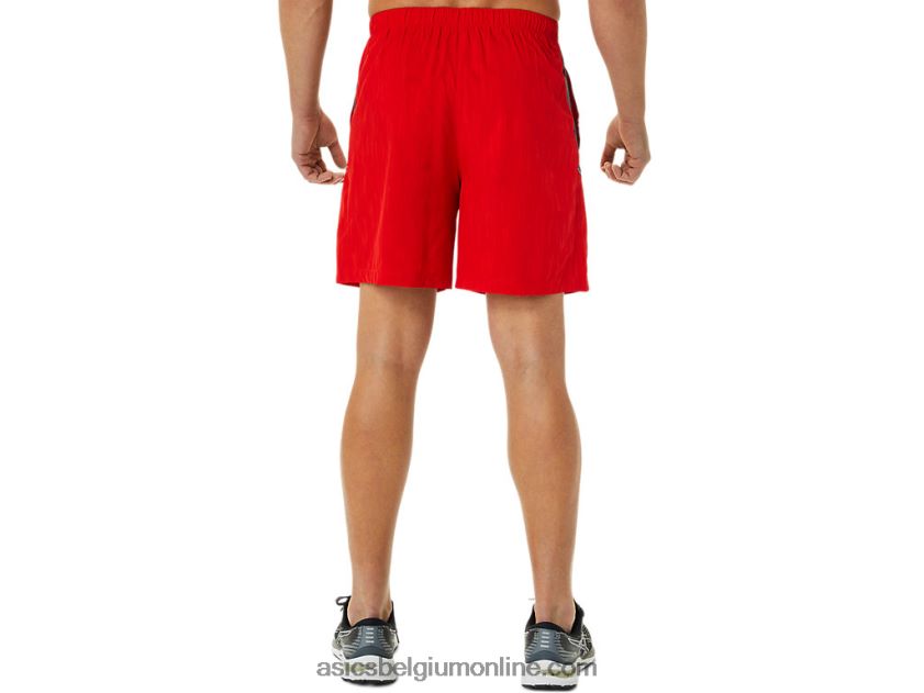 7in pr lyte short voor heren V6HXR21364 vurig rode print/drager grijs Asics