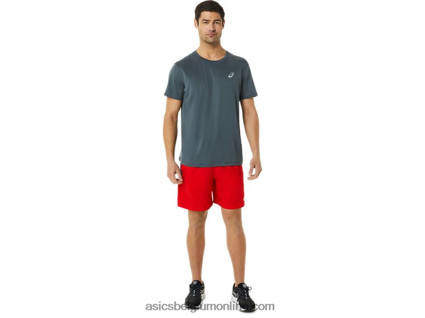 7in pr lyte short voor heren V6HXR21364 vurig rode print/drager grijs Asics