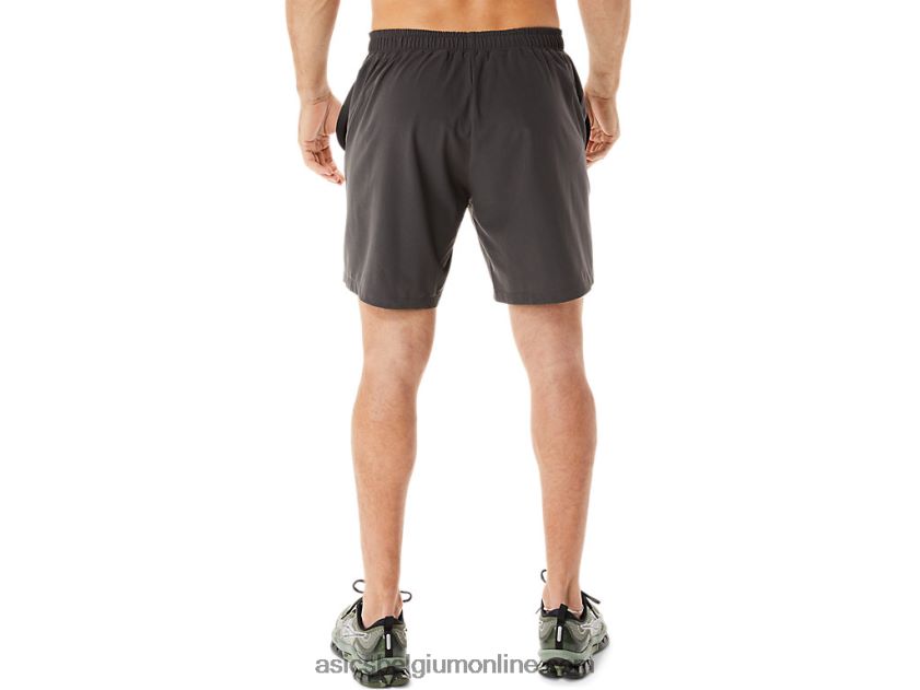 geweven short van 7 inch voor heren V6HXR2953 obsidiaan grijs Asics