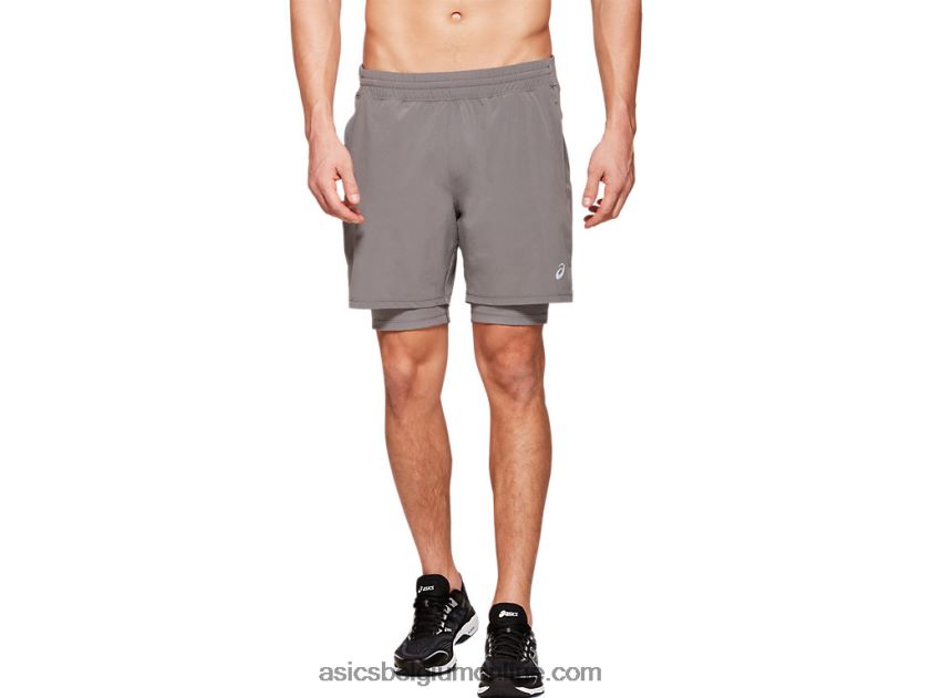 heren fietro 7in 2 n 1 kort V6HXR21994 koolstof Asics