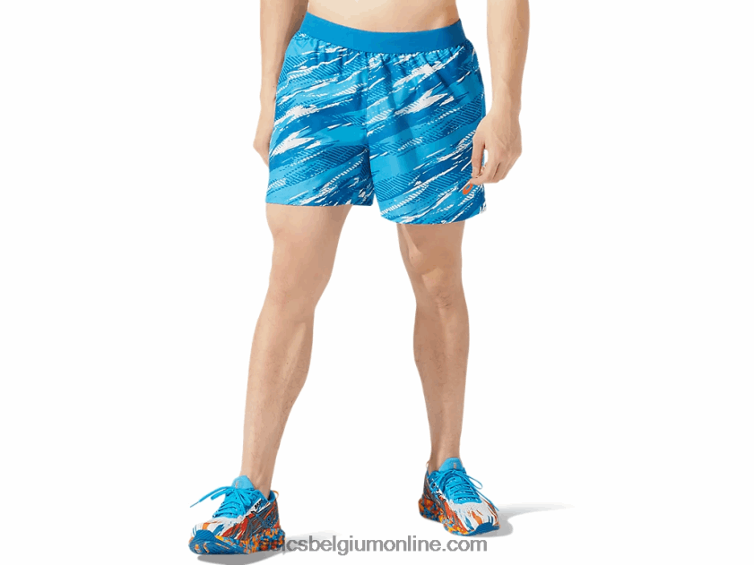 heren kleurinjectie 5in het kort V6HXR21913 herboren blauw Asics