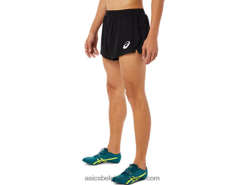 heren licht gebreide short V6HXR21446 prestatie zwart Asics