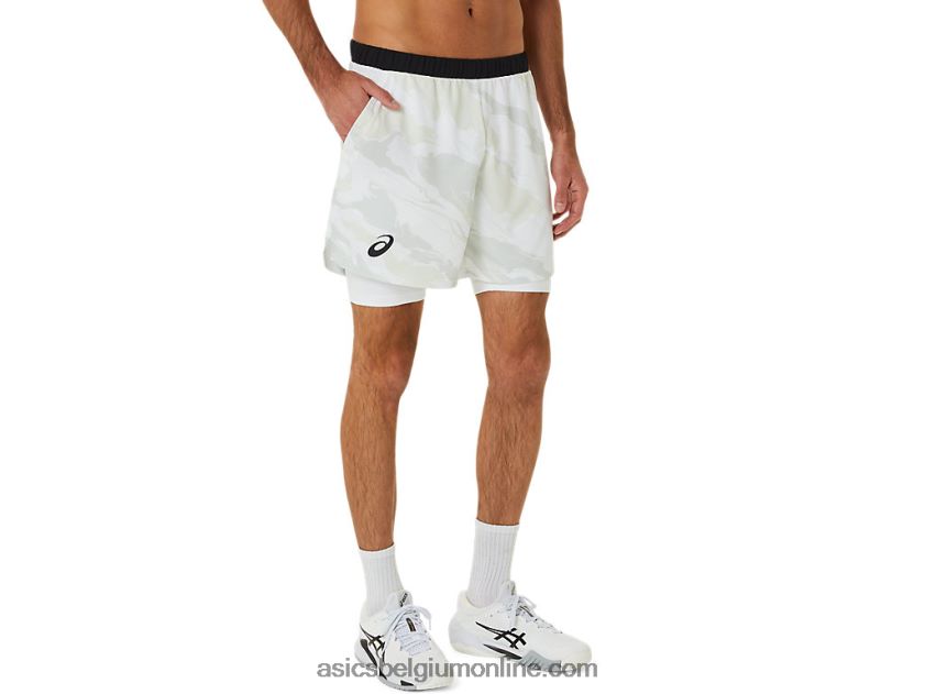heren match graphic 7in het kort V6HXR2476 briljant wit Asics