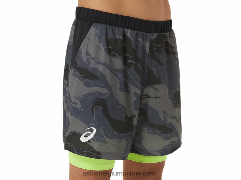 heren match graphic 7in het kort V6HXR2506 drager grijs Asics