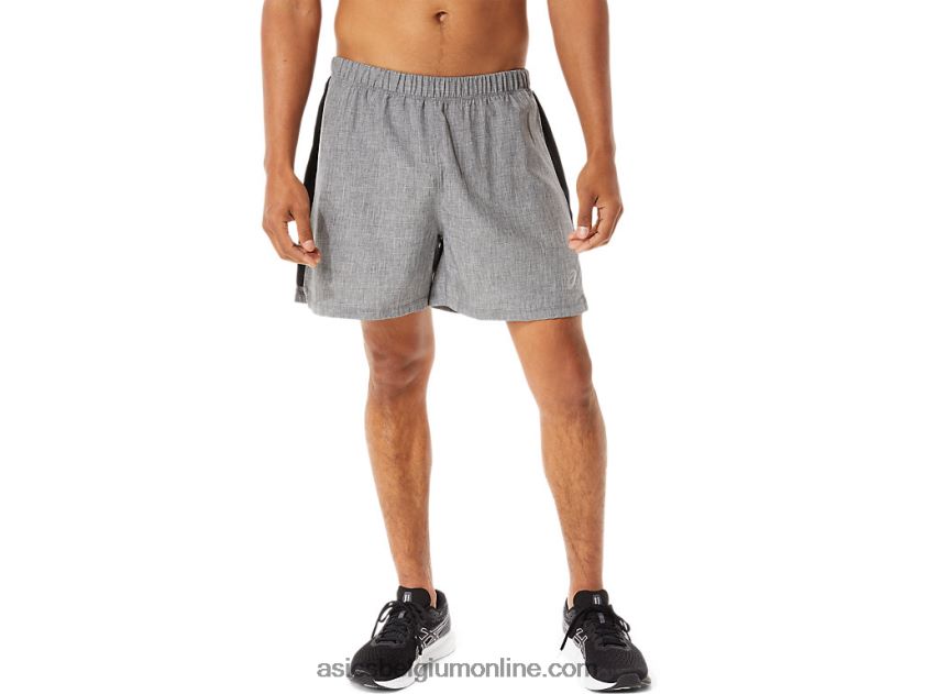 heren ready set 5 in het kort V6HXR2974 donkergrijs gemêleerd/zwart Asics