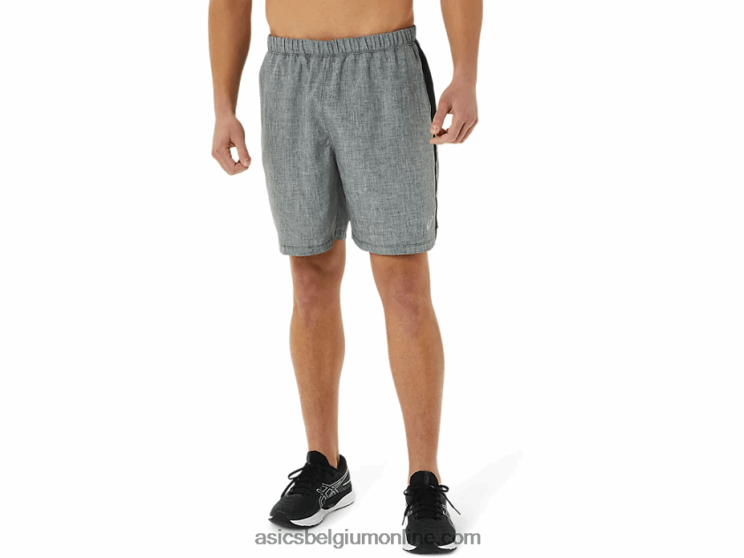 heren ready-set 7in het kort V6HXR2918 donkergrijs gemêleerd/zwart Asics