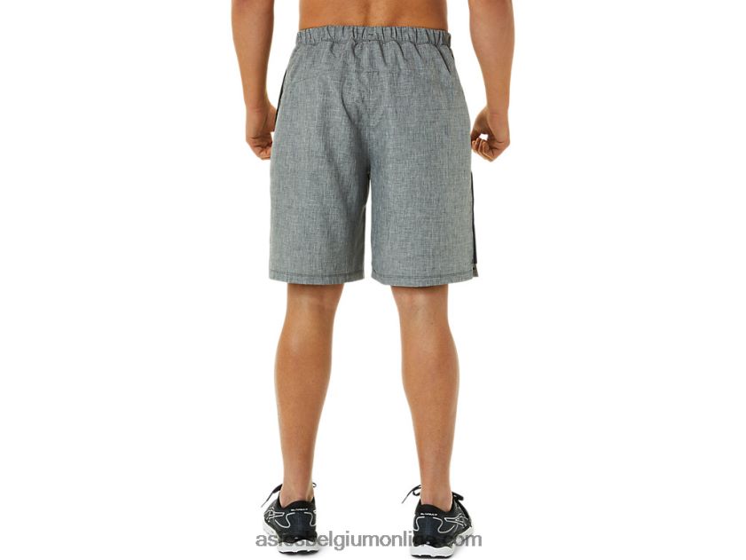 heren ready-set 9in het kort V6HXR2921 donkergrijs gemêleerd/zwart Asics