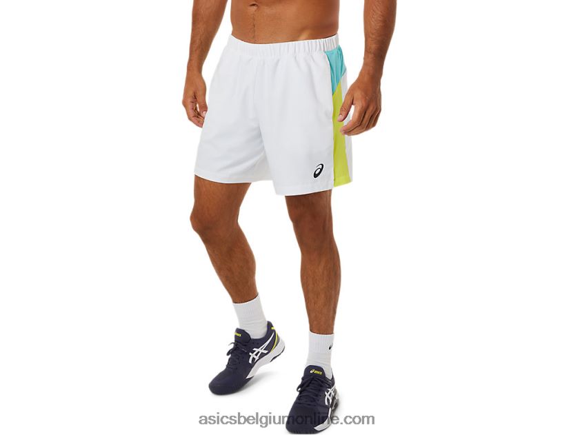 heren short met colourblocking V6HXR21480 briljant wit Asics