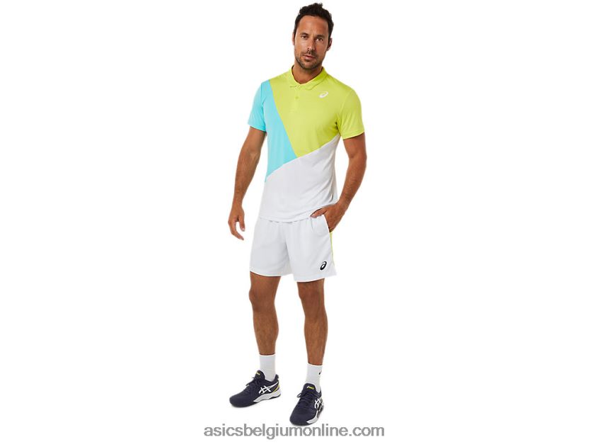 heren short met colourblocking V6HXR21480 briljant wit Asics
