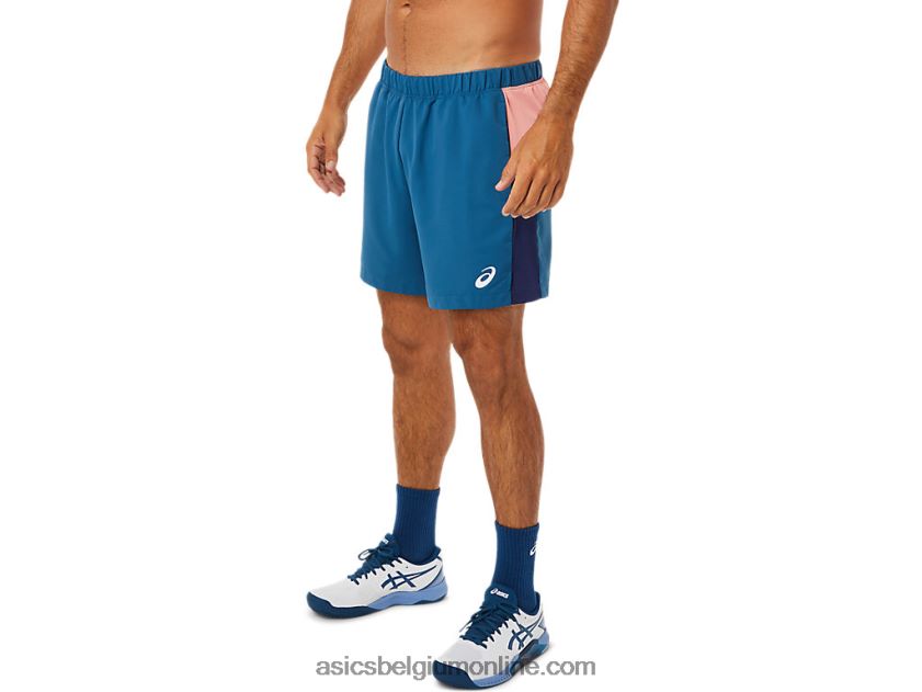 heren short met colourblocking V6HXR21493 licht indigo Asics
