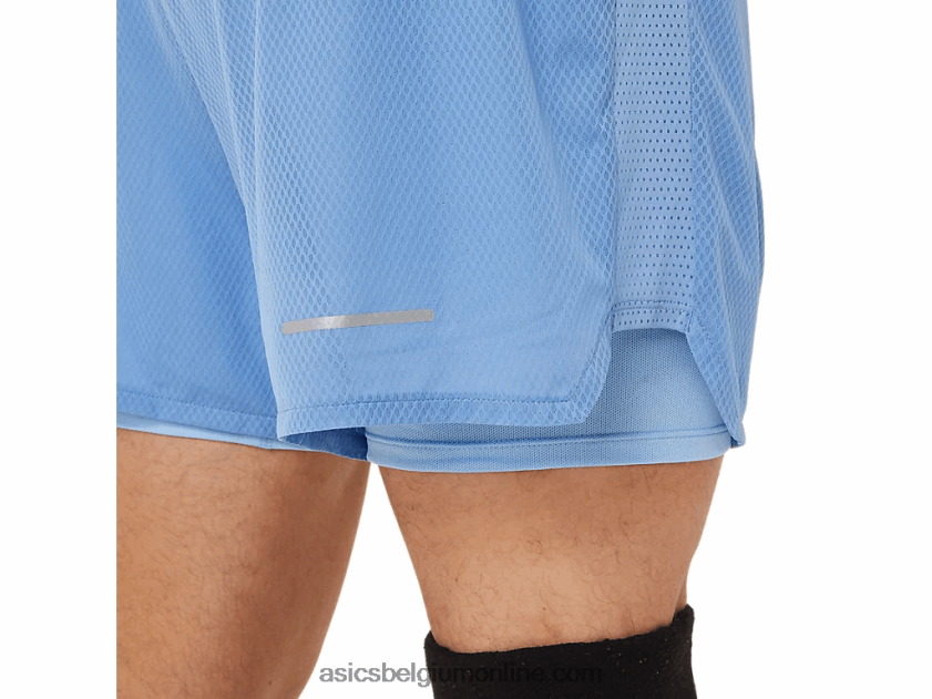 heren ventileren 2-n-1 5in kort V6HXR21322 blauwe harmonie/blauwe gelukzaligheid Asics